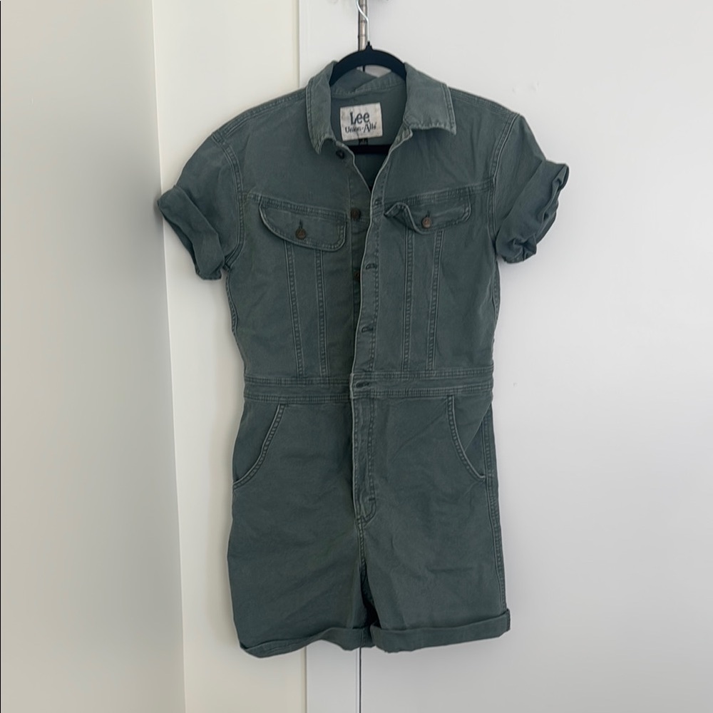 Lee Olive Green Short-Sleeve Romper